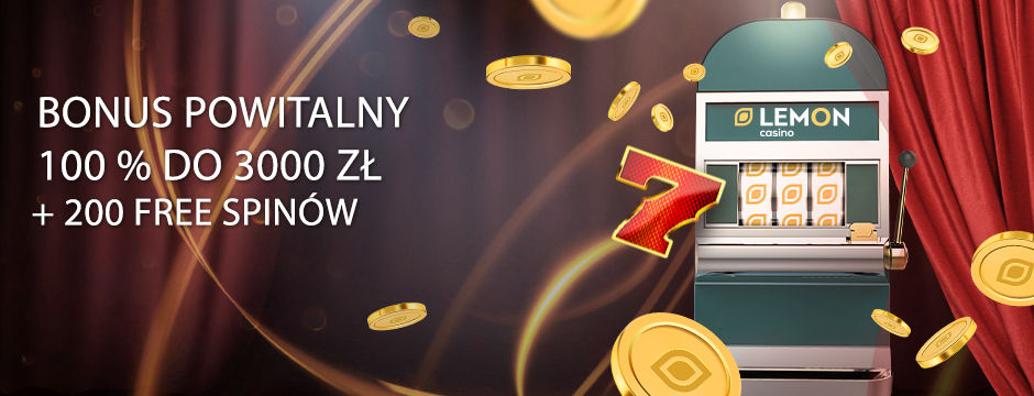 BONUS POWITALNY 100 % DO 3000 z + 200 FREE SPINÓW